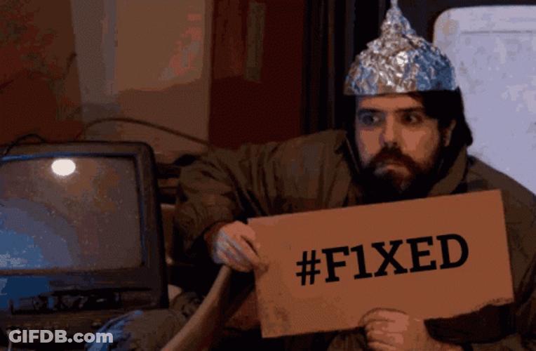 Tin Hat Got Fixed GIF