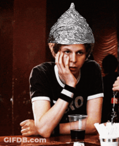 Tin Hat Shocked Michael Cera GIF