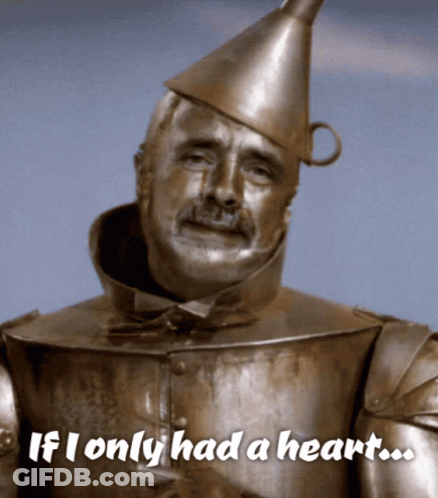 Tin Man Costume Saying If I Only Had A Heart GIF