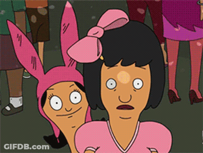 Tina Belcher Awkward Kiss GIF
