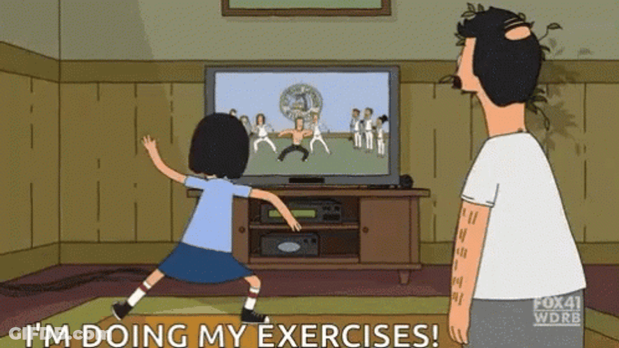 Tina Belcher Dancing Doing Exercise GIF