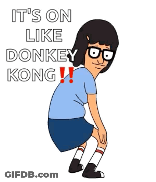 Tina Belcher Dancing Donkey Kong GIF