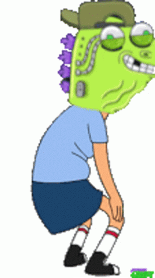 Tina Belcher Dancing Green Head GIF