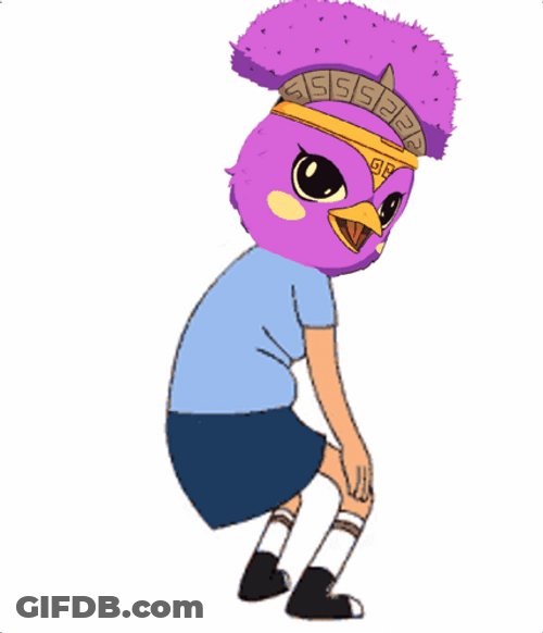 Tina Belcher Dancing Purple Chick Head GIF