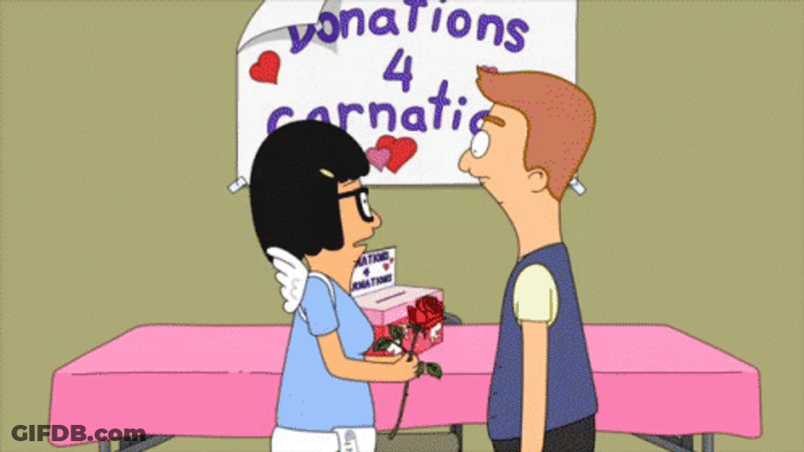 Tina Belcher Kissing Jimmy Pesto Jr GIF