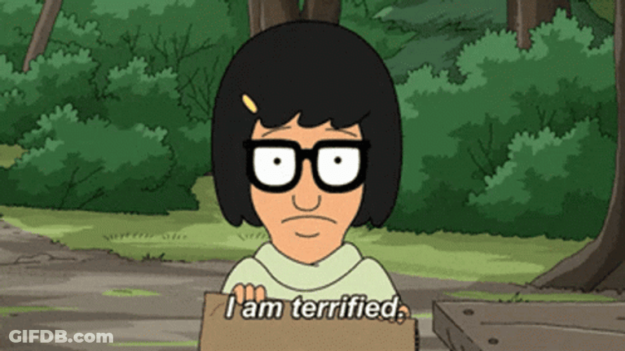Tina Belcher Terrified Bobs Burgers GIF