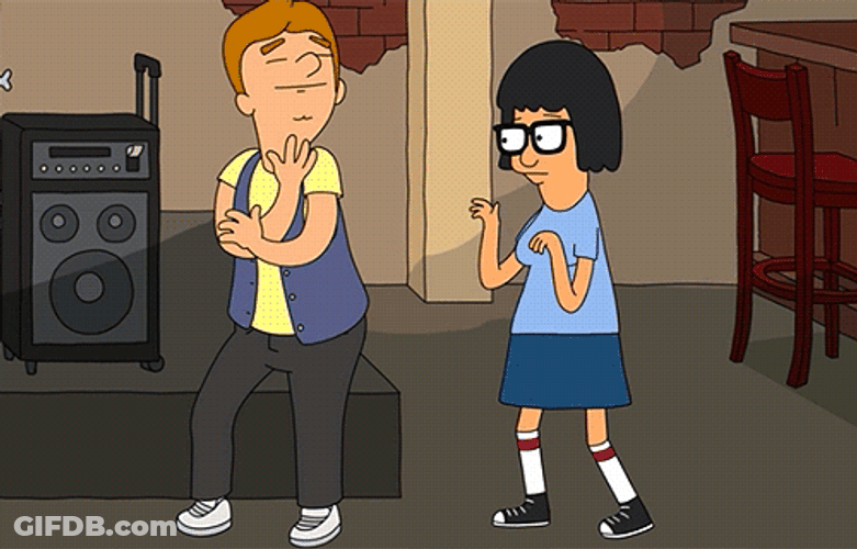 Tina Belcher Unsure Hug GIF
