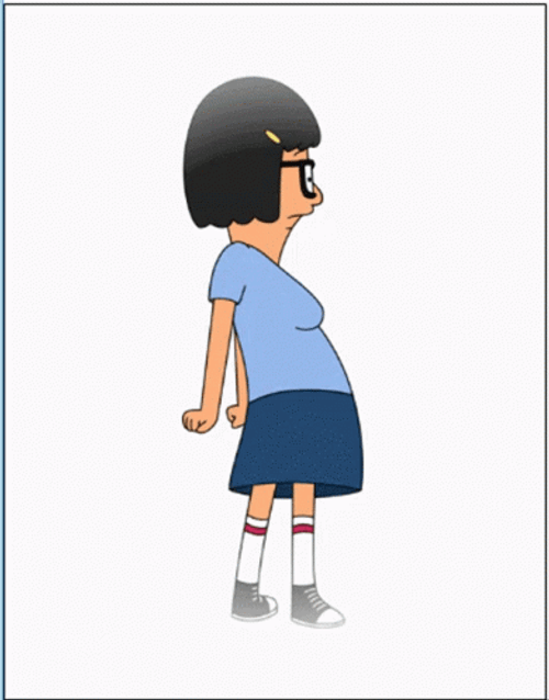 Tina Belcher Walking GIF