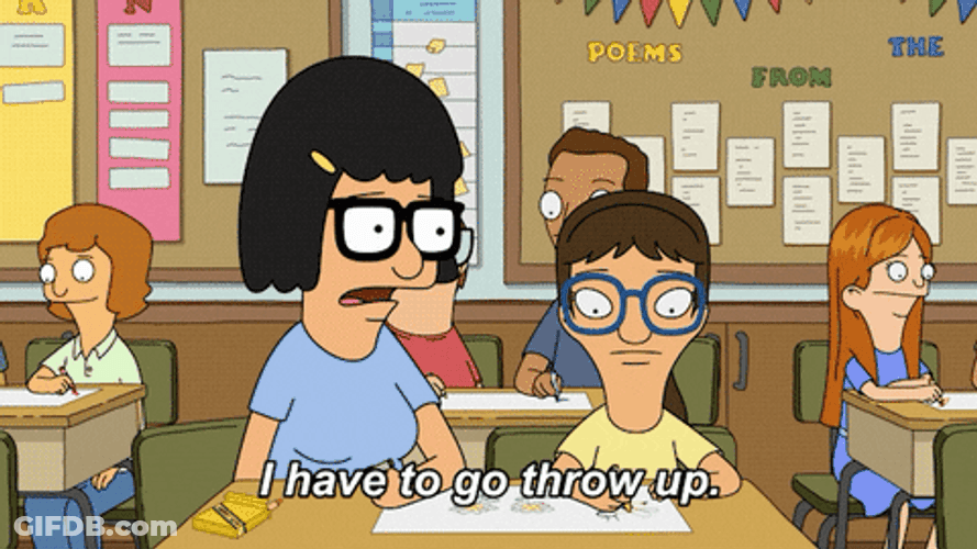 Tina Bobs Burgers Go Throw Up GIF