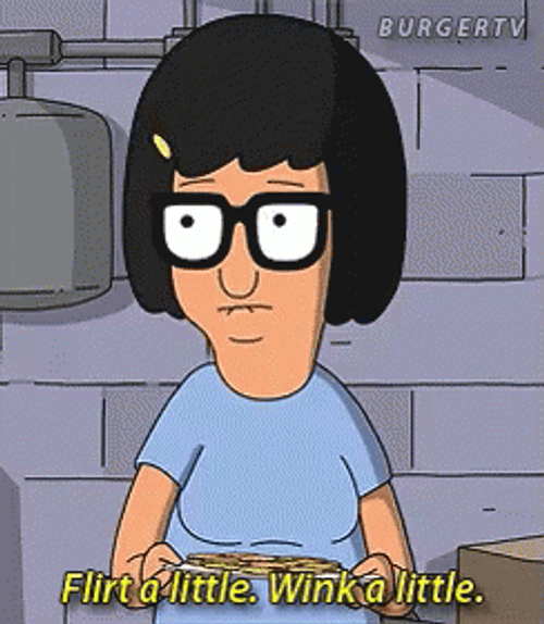 Tina Bobs Burgers Wink A Little GIF