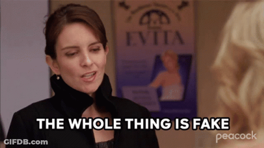 Tina Fey The Whole Thing Is Staged GIF