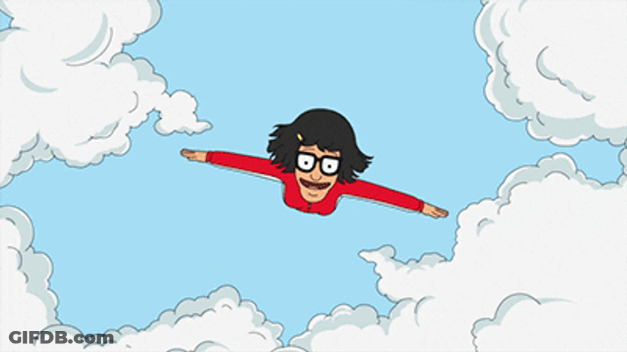 Tina Happy To Fly Bob's Burgers GIF