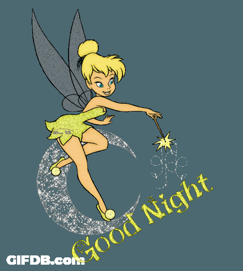 Tinkerbell Cartoon Fairy Good Night GIF
