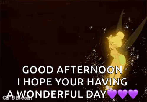Tinkerbell Good Afternoon I Hope You Having A Wonderful Day GIF