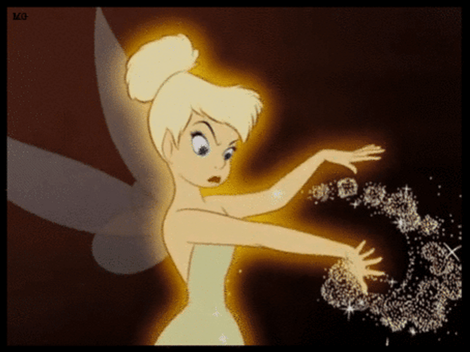 Tinkerbell Hand Dust Off GIF