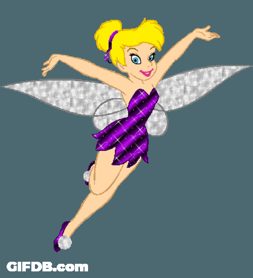 Tinkerbell In Violet Dress Fairy GIF