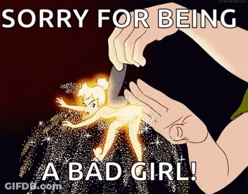 Tinkerbell Sorry For Being A Bad Girl GIF