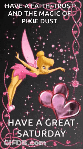 Tinkerbell With Hearts And Faith Trust Pixie Dust GIF