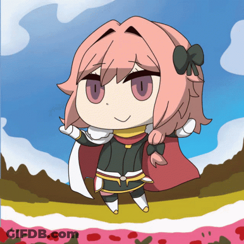 Tiny Astolfo Cartoon Swinging GIF