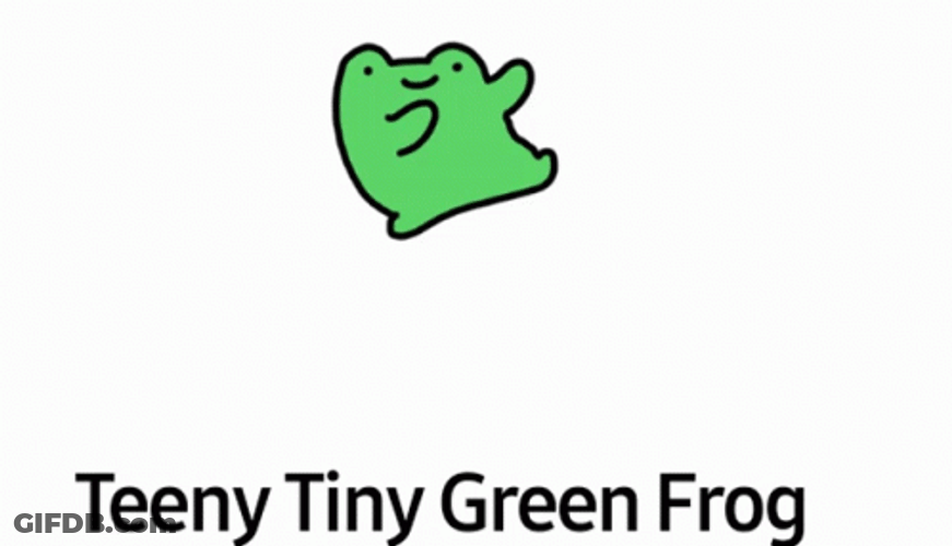 Tiny Cartoon Frog Dance Craze GIF