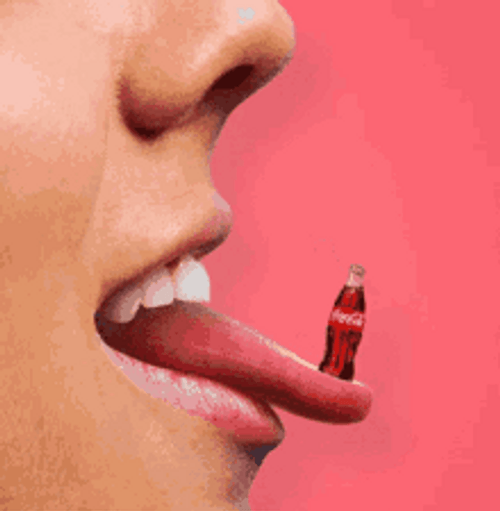 Tiny Coke Bottle Flip GIF
