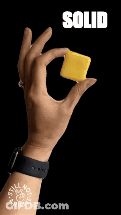 Tiny Solid Lotion On Hand GIF