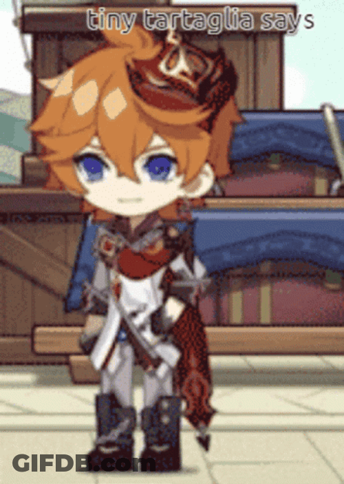 Tiny Tartaglia Childe Genshin Impact GIF