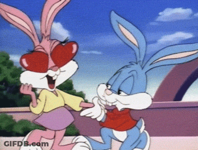 Tiny Toons Happy 25Th Anniversary Love Hearts GIF
