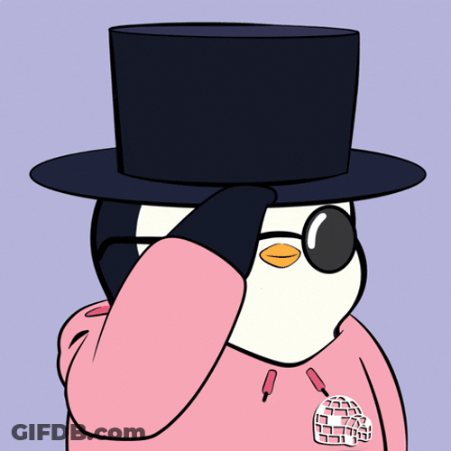 Tip Hat Glasses Pudgy Penguins GIF