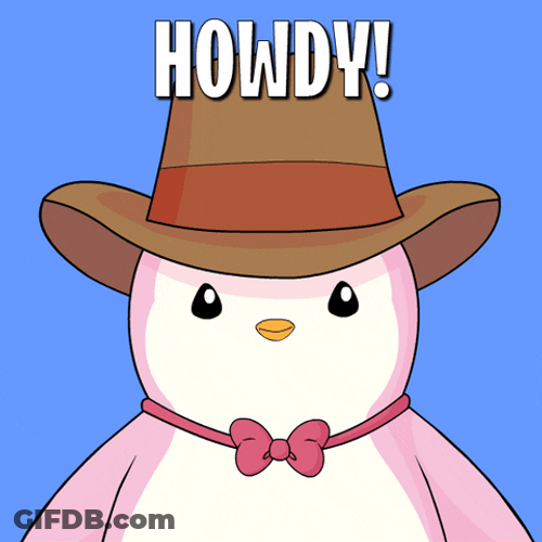 Tip Hat Howdy Pudgy Penguin GIF