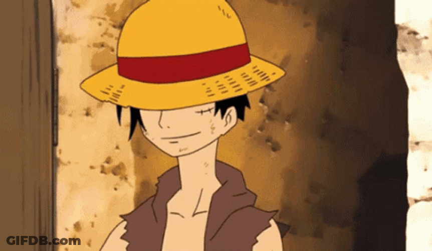 Tip Hat Luffy One Piece GIF