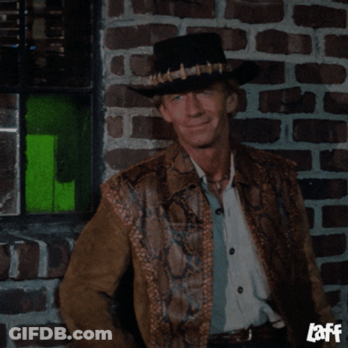Tip Hat Paul Hogan GIF