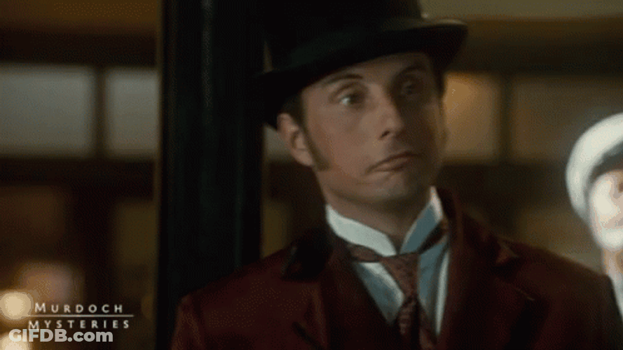 Tip Hat Pout Silly Yannick Bisson GIF