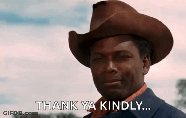 Tip Hat Thank You Sidney Poitier GIF
