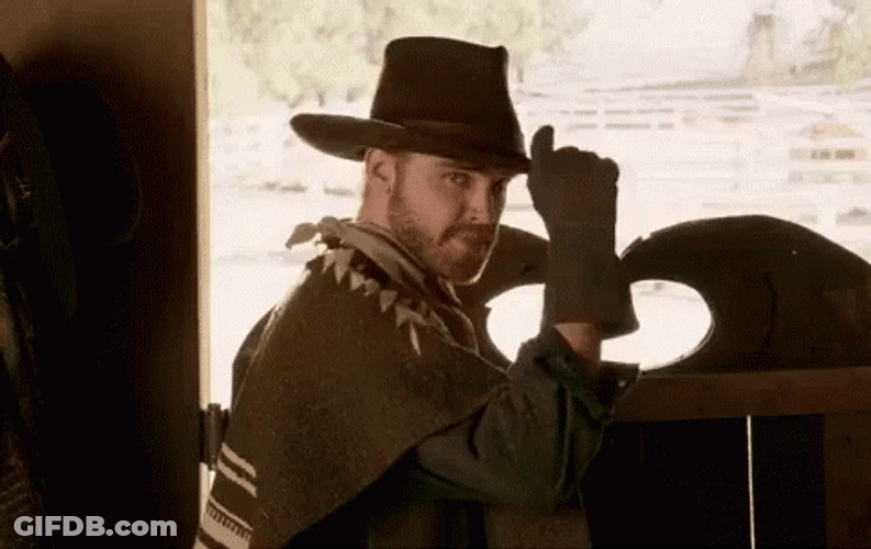 Tip Of The Hat Leaving Cowboy GIF