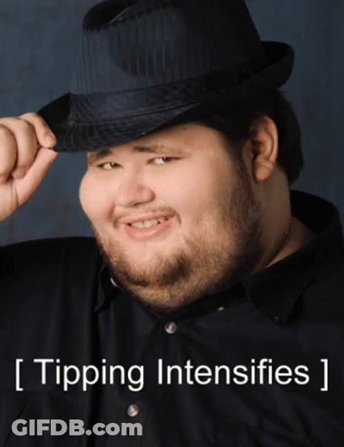 Tip Of The Hat Nerdy Guy Tipping Intensifies GIF