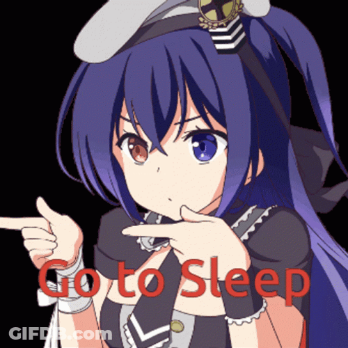 Tipsy Rikka Go To Sleep GIF