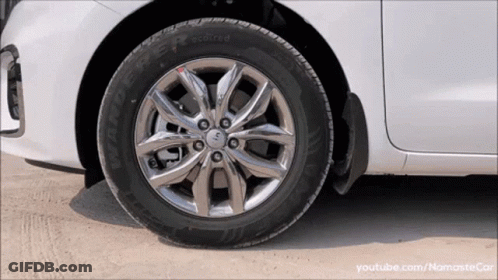 Tire On Car Saying Wanderer GIF