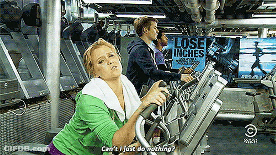 Tired Amy Schumer Working Out GIF