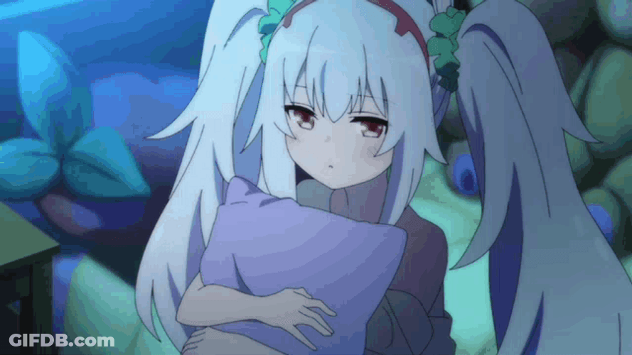 Tired Azur Lane Girl Anime Sleeping Hugging Pillow GIF