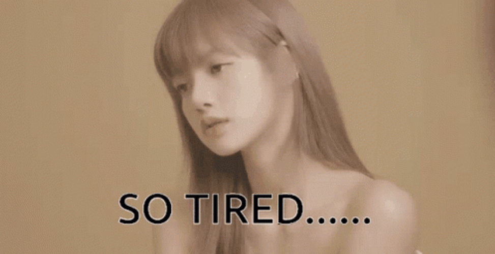 Tired Blackpink Lisa GIF