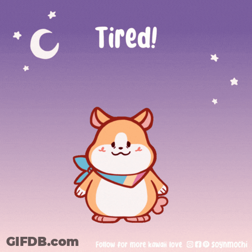 Tired Cartoon Dog GIF