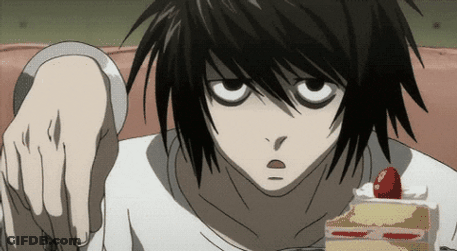 Tired L Death Note GIF