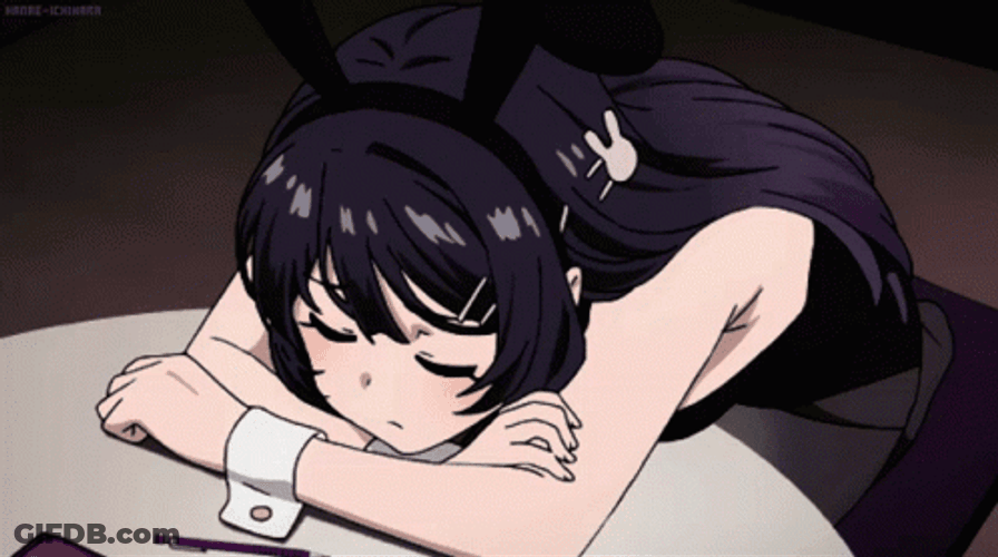 Tired Mai Sakurajima GIF