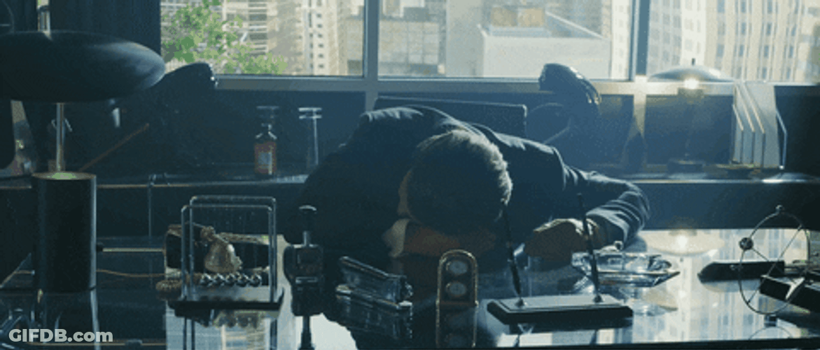 Tired Man Fall Asleep GIF