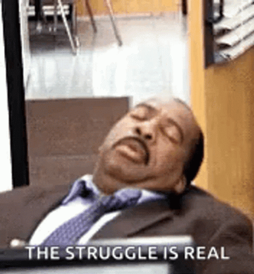 Tired Meme Sleeping At Work GIF
