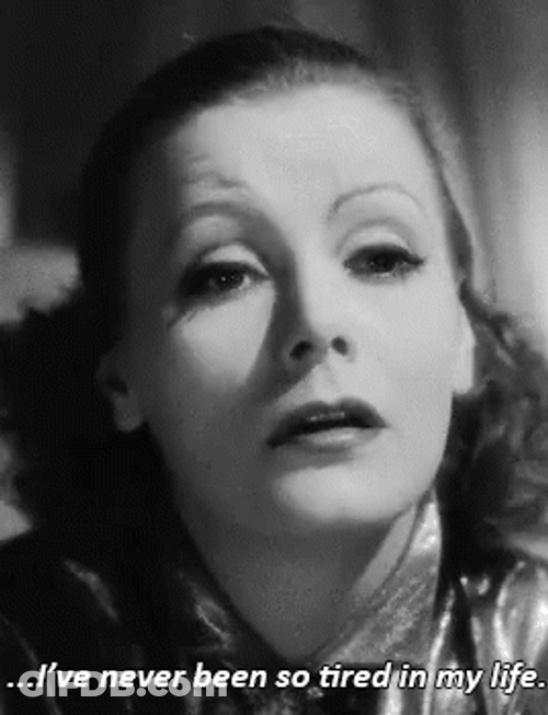 Tired Monday For Greta Garbo GIF