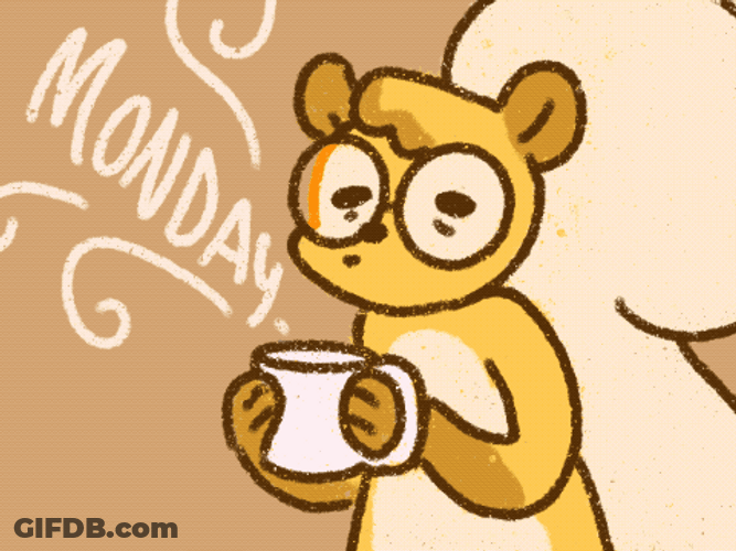 Tired Monday Let's Drink Coffee GIF