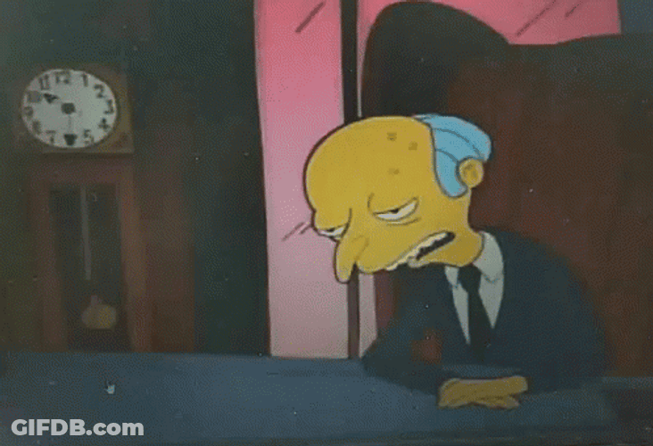 Tired Mr Burns Passing Out GIF