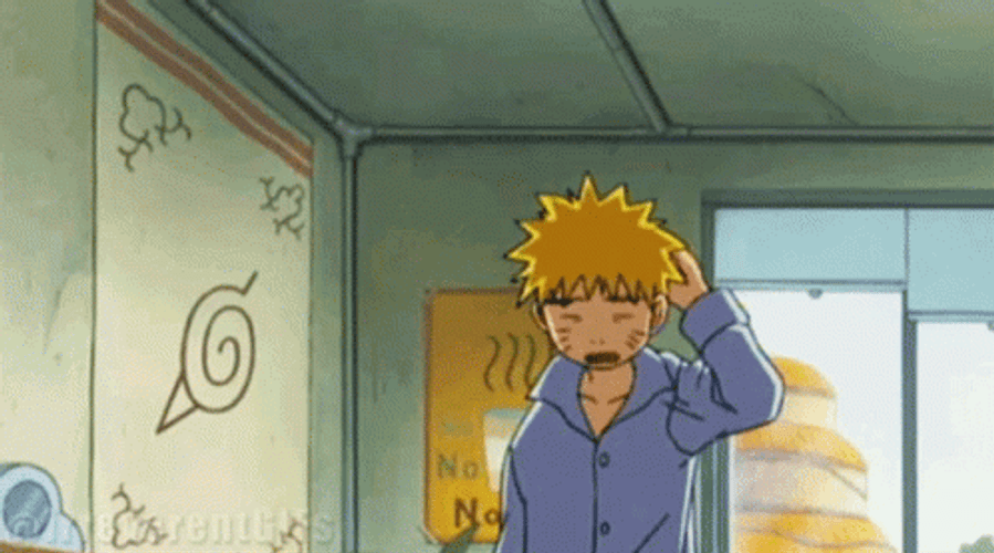 Tired Naruto Smile Good Morning Anime GIF